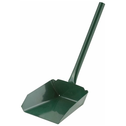 Совок для золы из инструментальной стали 12х13 см с короткой ручкой 25 см, порошковая покраска