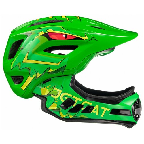 Шлем - JETCAT - Raptor SE - размер "S" (48-53см) - Green Dragon - FullFace - защитный - велосипедный - велошлем - детский