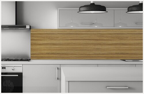 Изображение товара Кухонный фартук на стену "Скиф" 1300x600 мм. Цвет - Золотистый дуб