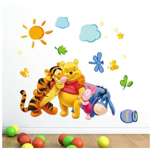 Наклейка декоративная интерьерная Винни Пух / наклейка на стену