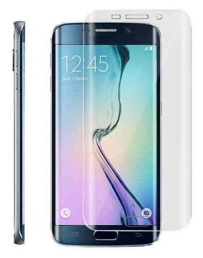 Защитное стекло на Samsung G925F, Galaxy S6 Edge, Front+Back, с загибом, прозрачное