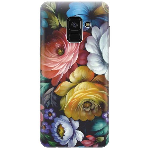 фото Re:paчехол - накладка artcolor для samsung galaxy a8+ (2018) с принтом "цветочная роспись"