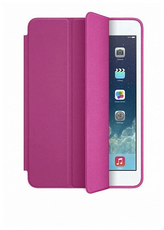 Чехол книжка для iPad Mini 4 Smart case темно-розовый