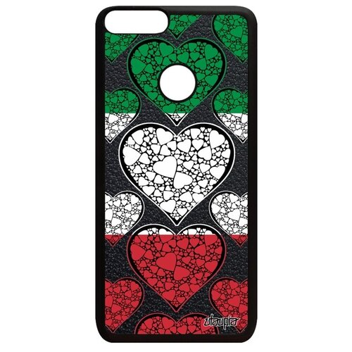 фото Дизайнерский чехол для телефона // huawei p smart 2018 // "флаг италии с сердцем" государственный патриот, utaupia, цветной