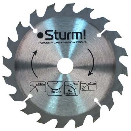 Диск Sturm! 9020-140-16-20T пильный, по дереву, 140x16mm, 20 зубов