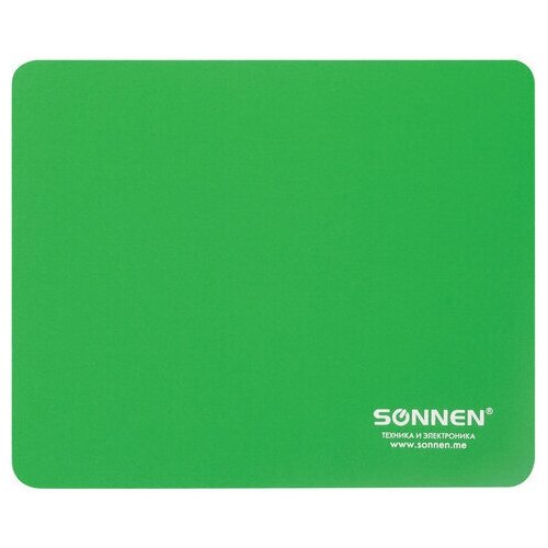 фото Коврик для мыши sonnen green, резина+ткань, 220х180х3мм, 5шт. (513305)