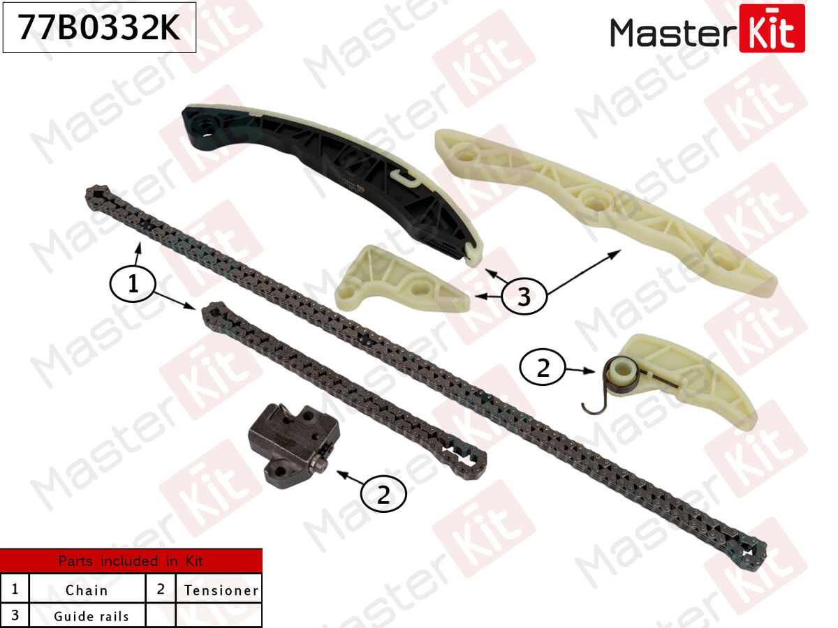 Комплект Цепи Грм Eba (1,8) Dodge Caliber 06-13 (MASTERKIT 77B0332K)