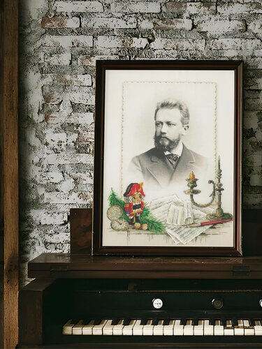 Изображение товара Набор для вышивания крестом Риолис, вышивка крестиком "Чайковский", 30*40 см , 0102-РТ