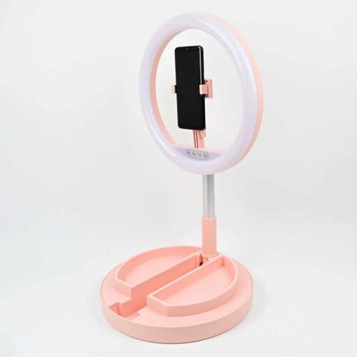 Кольцевая лампа со штативом 53 см - 165 см с держателем для телефона с пультом Видеосвет Светодиодный осветитель для блогера свет на камеру 263900₽