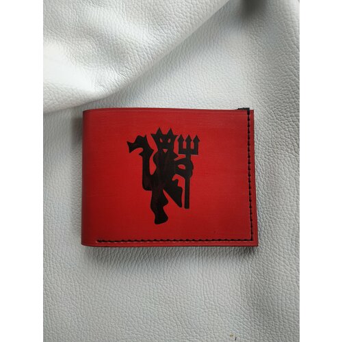 Кошелек  021MD\RBkBk, натуральная кожа, матовая фактура, без застежки, отделение для карт, красный