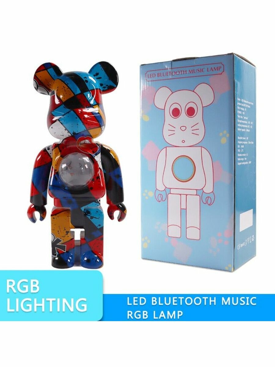 Bluetooth колонка мишка с LED лампой