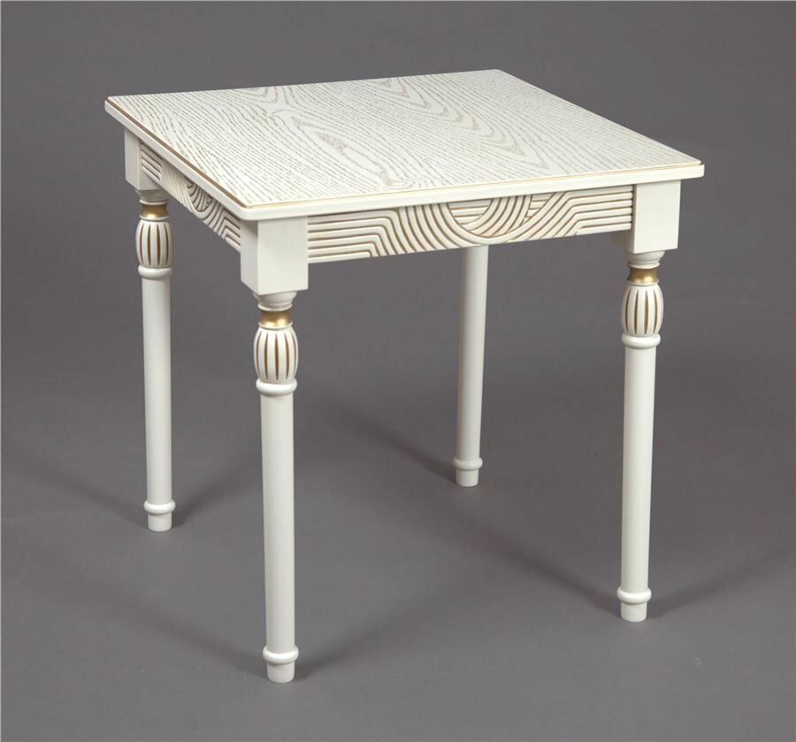 фото Журнальный стол RB Мили Слоновая кость 1013/Патина золото