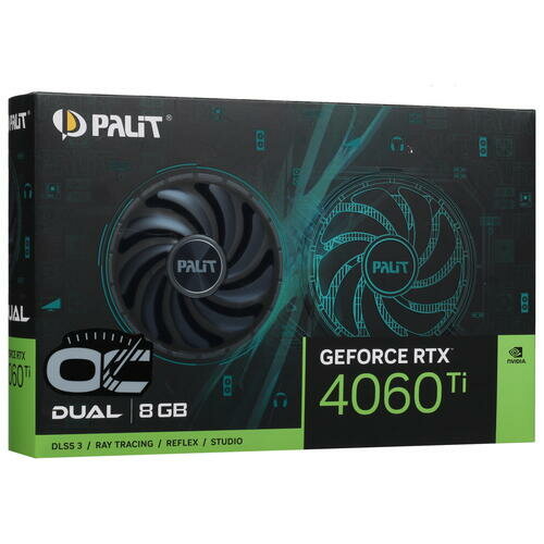 Видеокарта Palit RTX4060Ti DUAL OC 8GB GDDR6 128-bit DPx3 HDMI