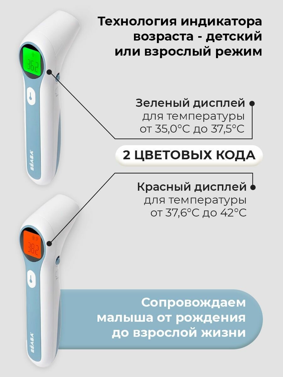 Термометр бесконтактный инфракрасный Beaba Thermospeed (920349) BÉABA - фото №4