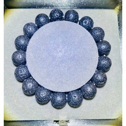 фото Браслет, вулканическая лава, 1 шт., размер 16 см, размер one size, голубой реализациатор