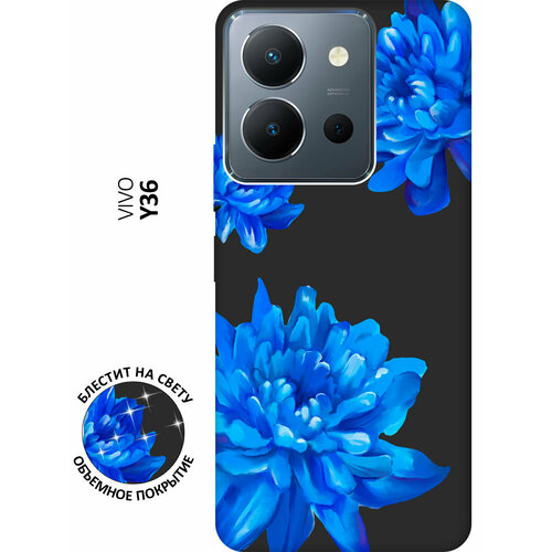 Матовый Soft Touch силиконовый чехол на Vivo Y36, Виво У36 с 3D принтом Amazing Asters черный матовый soft touch силиконовый чехол на vivo y36 виво у36 с 3d принтом amazing asters черный