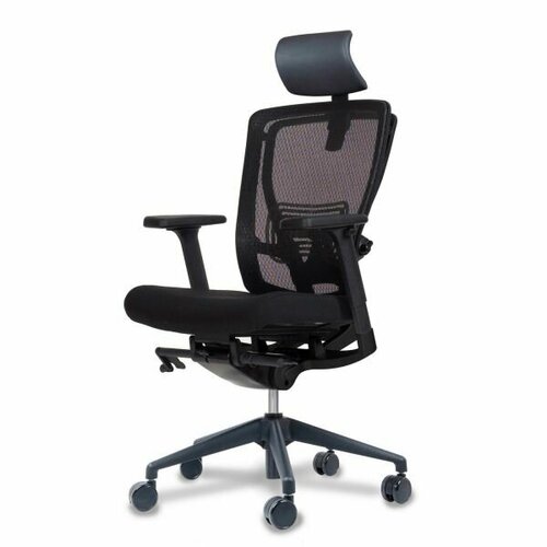 Офисное кресло SCHAIRS AEON-М01В обивка ткань/сетка, высота 118-130 см, подлокотники 3D , сиденье-слайдер черный