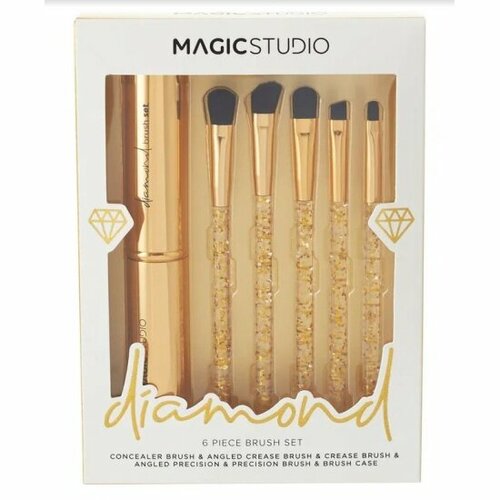 Набор кистей для макияжа Magic Studio 5 кистей + тубус для хранения magic studio diamond complete shine set