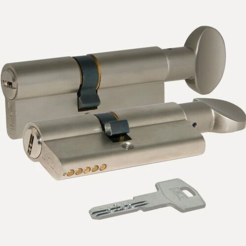 Изображение товара Цилиндровый механизм с вертушкой Kale Kilit 164 BM/90 (35+10+45) mm никель 5 кл.