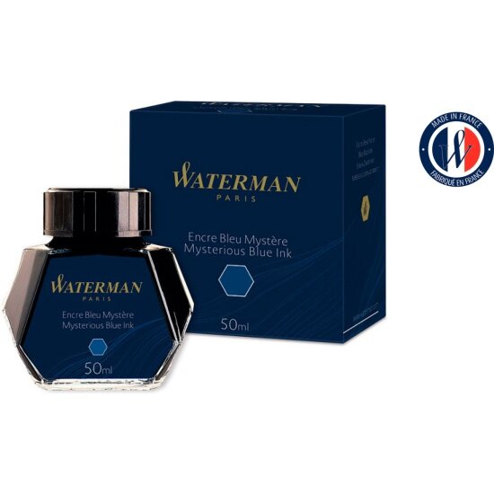 Флакон с чернилами Waterman (CWS0110790) Mysterious Blue чернила 50мл для ручек перьевых