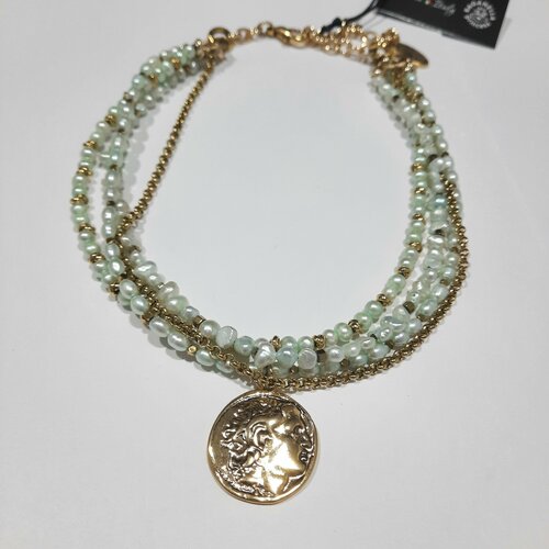 Колье Raganella Princess, золотой, зеленый