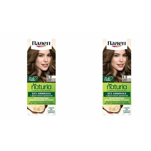 Palette Краска для волос 6-0 Темно-русый, 110 мл, 2 шт
