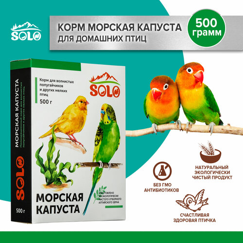 Корм для попугаев 500 гр морская капуста / Solo