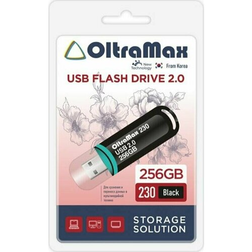 USB flash накопитель Oltramax 256GB 230 Black 2.0 [OM-256GB-230-Black]