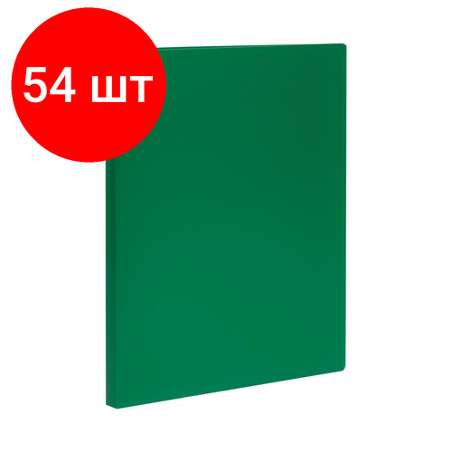 Комплект 54 шт, Папка с боковым зажимом СТАММ А4, 14мм, 500мкм, пластик, зеленая папка с зажимом inформат а4 до 170л пластик зеленая