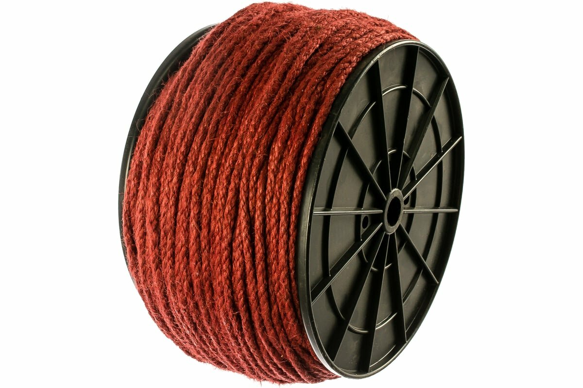 ЩИТ Канат джутовый ДТ d. 6 мм красный на кат. 200 мм 300 м 66865