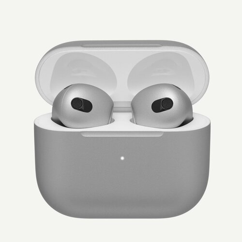Беспроводные наушники Apple AirPods 3 3-го поколения Lightning без беспроводной зарядки чехла custom серебряные 25990₽