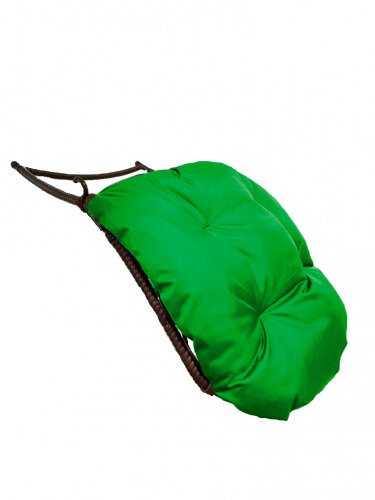 Подставка для ног M group на кресло подвесное  с ротангом коричневое  зеленая подушка