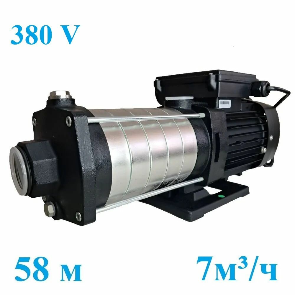 Насос водяной многоступенчатый МГН4-60T (1.1kW, 58м, 7 м. куб/ч, 380V) т. м. "Тайфун"