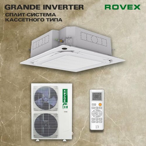Сплит-система Rovex ZCQE-48HRIN1, инвертор, кассетного типа, площадь 144м²