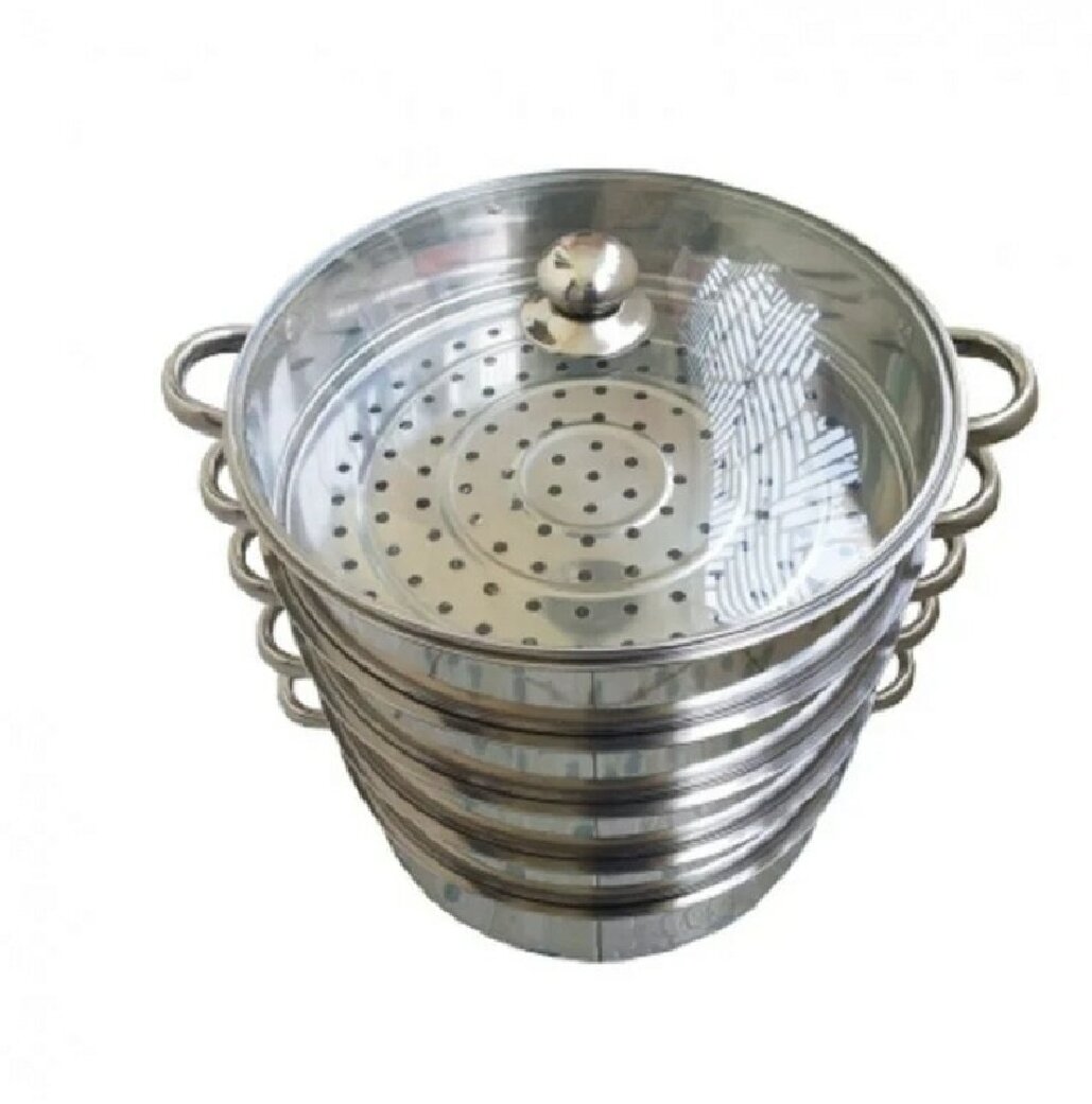 Мантоварка (пароварка) 36 см со стеклянной крышкой