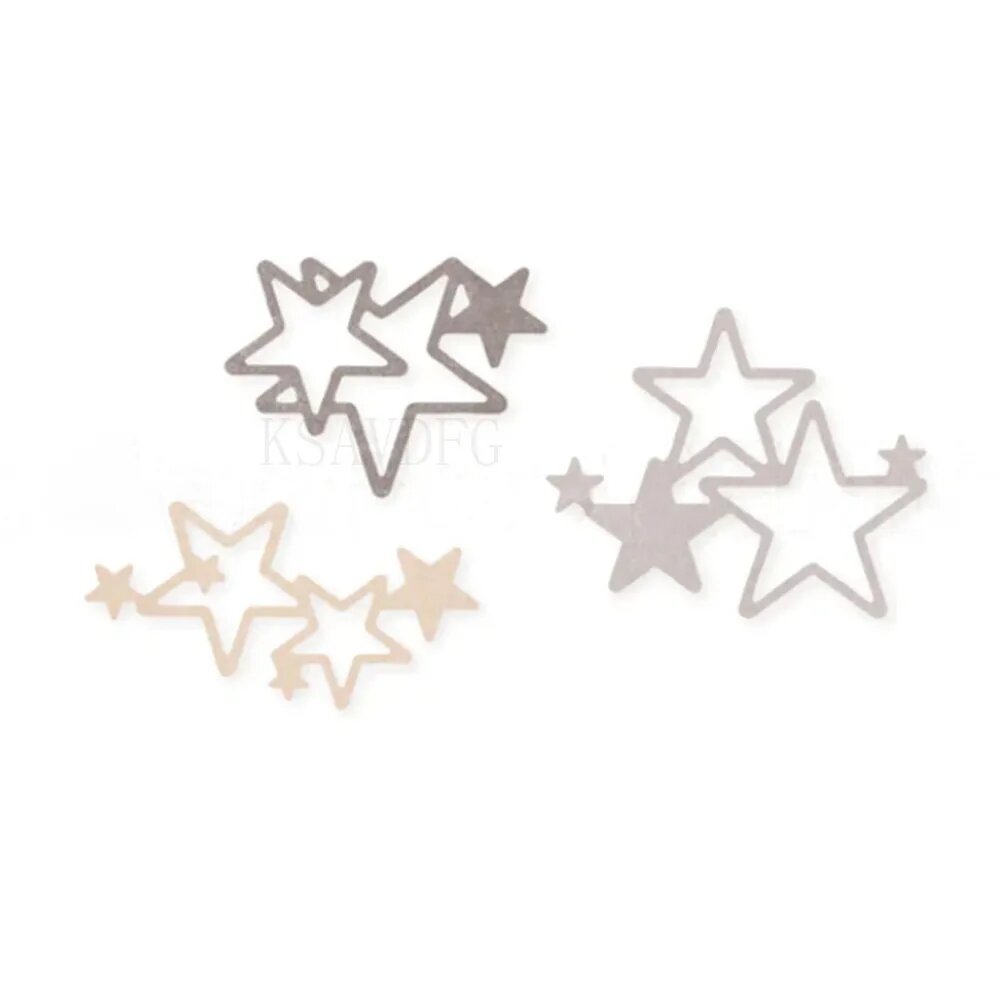 Металлический режущий штамп пятиконечная звезда для скрапбукинга