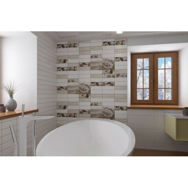 Панель ПВХ Плитка Жемчужина (955х480мм) 1 штука — фото 1