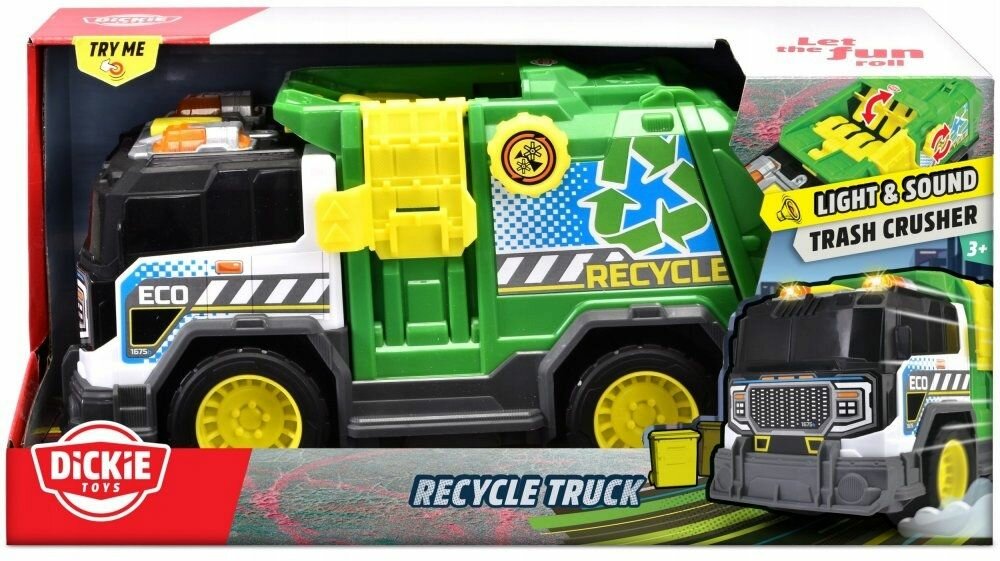 Игрушечный транспорт Dickie Toys - Большой мусоровоз со светом и звуком - Дикки 203306021