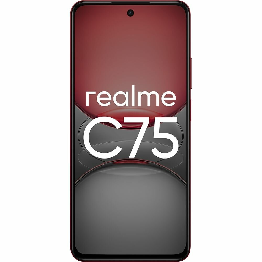 Смартфон realme C75 256 ГБ, экран 6.72", камера 50МП, NFC, Android, защита IP69, красный — фото 1