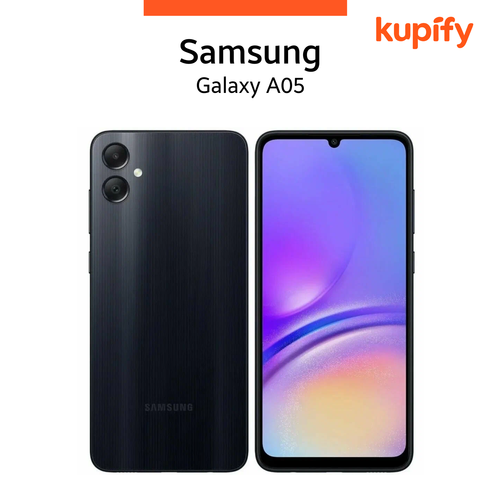 Смартфон SAMSUNG GALAXY A05 4/64GB, черный (SM-A055F/DS) (Black)
