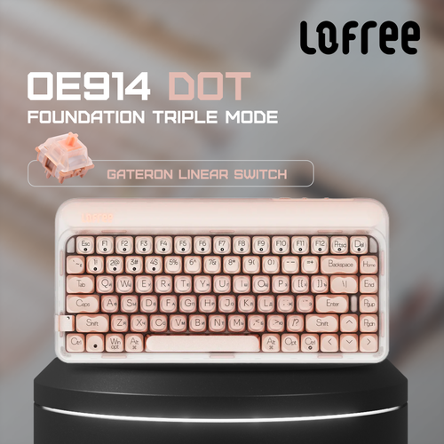 Клавиатура LOFREE OE9014 RU Lofree DOT Triple Mode 84keys беспроводная русская раскладка 24493₽