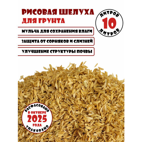 Удобрение для сада и огорода Рисовая шелуха лузга для грунта и для комнатных растений 3 л 989₽