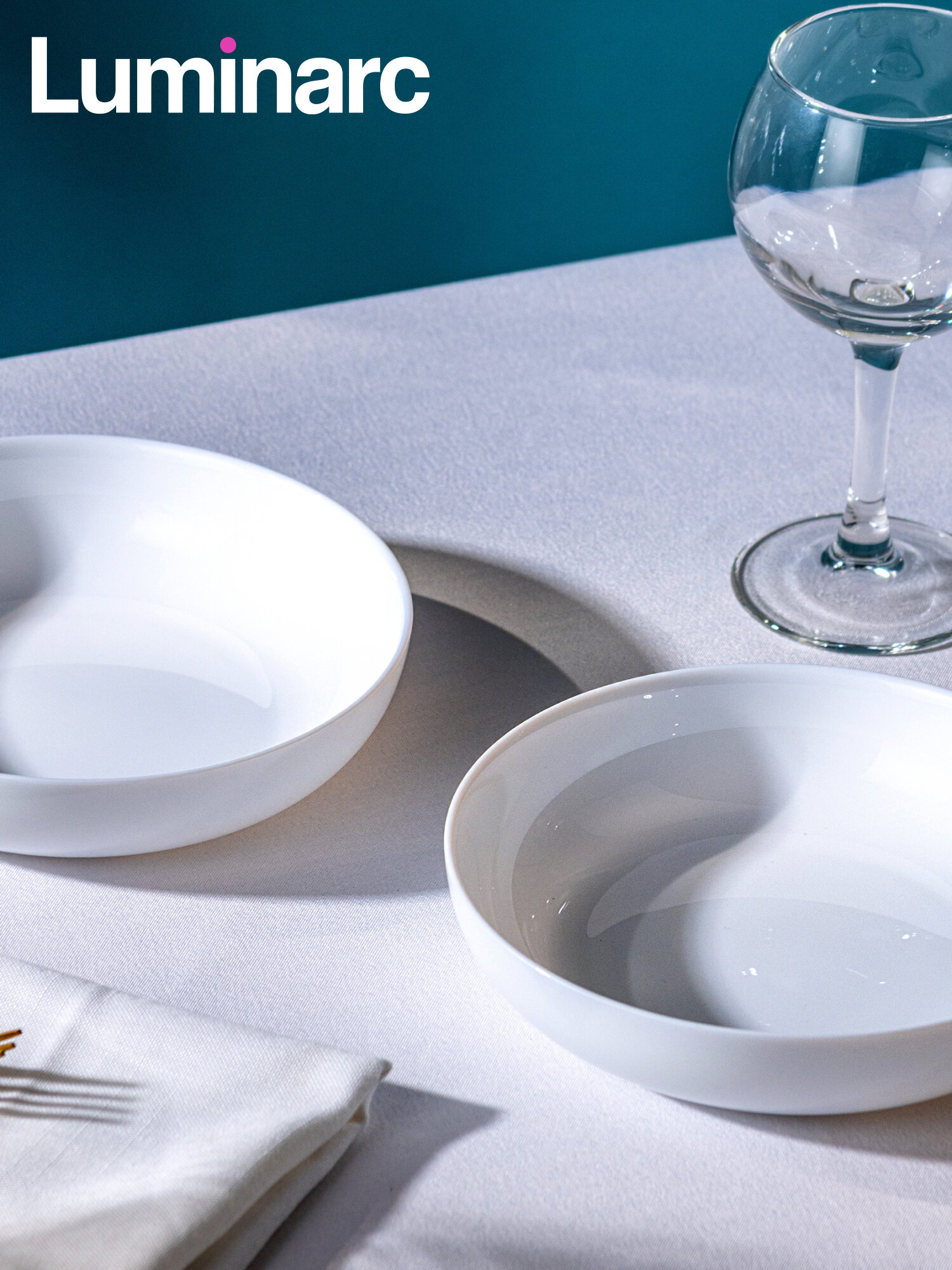 Тарелка / блюдо для подачи Luminarc "Friends Time ", ударопрочное стекло, белый, 17 см — фото 1