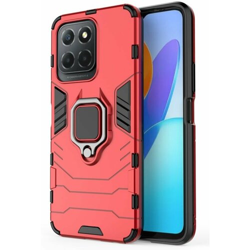 чехол книжка wallet case для honor x6 и x8 5g vne n41 хонор х6 и х8 5g фиолетовая Чехол противоударный для Honor X6 и Honor X8 5G (VNE-N41) / Хонор Х6 и Хонор Х8 5G (Красный)