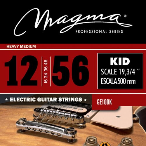 Комплект струн для короткомензурной электрогитары 19 3/4 12-56 Magma Strings GE100K струны для электрогитары 10 60 magma strings ge230s