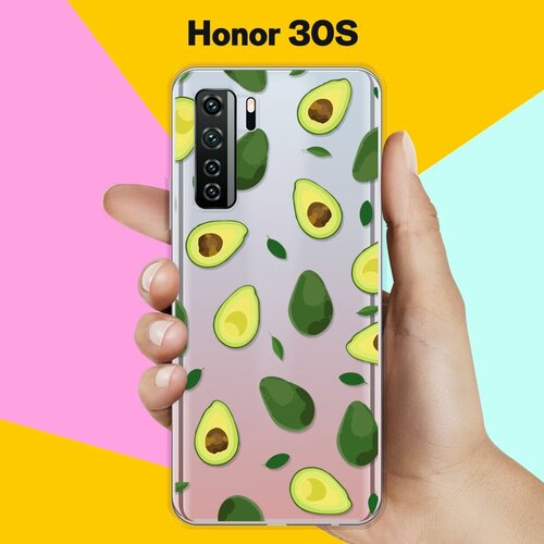 Силиконовый чехол Узор из Авокадо на Honor 30s силиконовый чехол узор из ленивцев на honor 30s