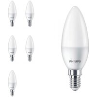 Светодиодная лампа Philips 6.5W эквивалент 75W 2700K 620Лм E14 в форме свечи (комплект из 5 шт)