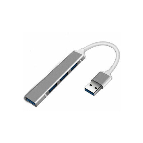 ORIENT CU-322, USB 3.0 (USB 3.1 Gen1)/USB 2.0 HUB 4 порта: 1xUSB3.0+3xUSB2.0, USB штекер тип А, алюминиевый корпус, серебристый (31234)