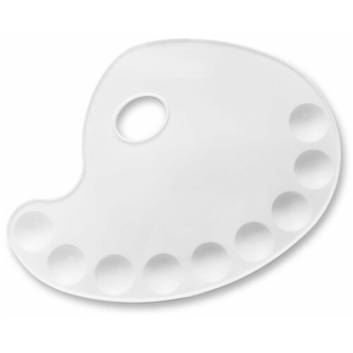 Палитра художественная пластиковая овальная 28х21 см 9 ячеек BRAUBERG ART DEBUT 192229 200₽