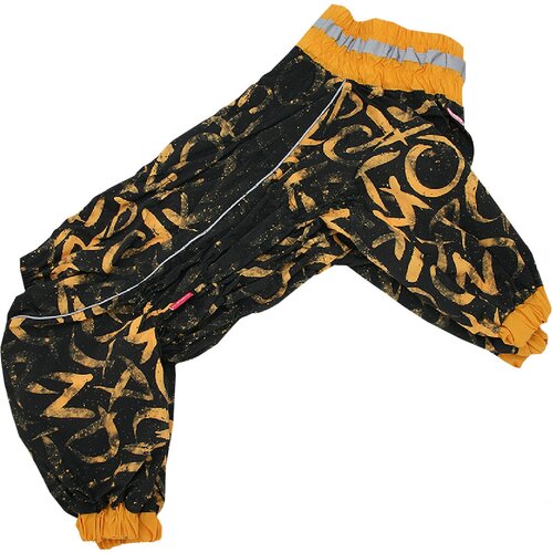 FOR MY DOGS комбинезон для собак черно/желтый для девочек FW1203-2022 F (B1)